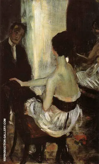 Seated Actress With Mirror 1903 By William Glackens