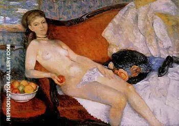 Nude With Apple 1910 By William Glackens