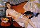 Nude With Apple 1910 By William Glackens