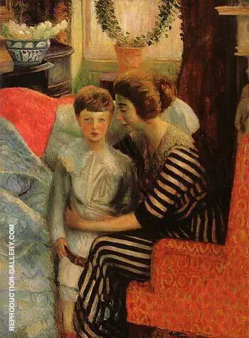 The Artist s Wife and Son 1911 By William Glackens