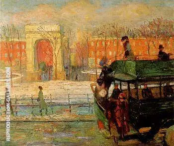 Descending From the Bus 1910 By William Glackens