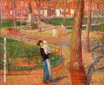Mother and Baby Washington Square 1914 By William Glackens