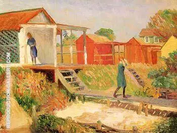 At The Beach Bellport The Boardwalk 1910 By William Glackens