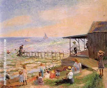 Beach Side 1913 By William Glackens