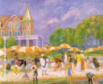 Beach Umbrellas at Blue Point 1916 By William Glackens