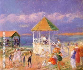 The Bandstand 1919 by William Glackens | Oil Painting Reproduction