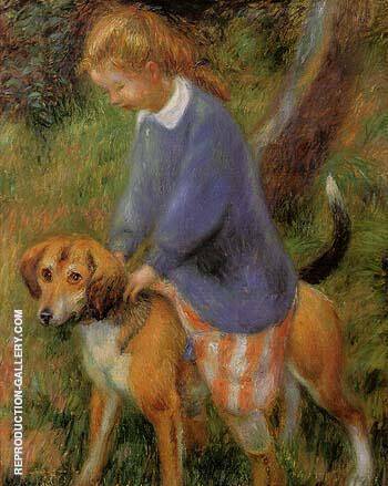 Lenna With Rabbit Hound 1922 | Oil Painting Reproduction