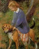 Lenna With Rabbit Hound 1922 By William Glackens