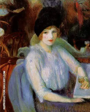 Cafe Lafayette Portrait of Kay Laurel 1914 By William Glackens