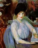 Cafe Lafayette Portrait of Kay Laurel 1914 By William Glackens