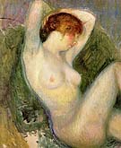 Nude in Green Chair After 1924 By William Glackens