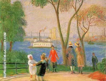 Carl Schurz Park New York 1922 By William Glackens