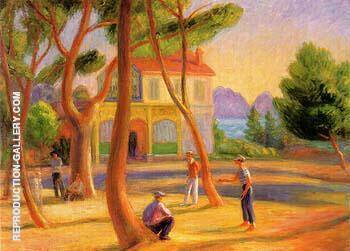 Bowlers La Ciotat 1930 by William Glackens | Oil Painting Reproduction