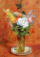 White Rose and Other Flowers 1937 By William Glackens