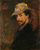 Ensor with Flowered Hat By James Ensor