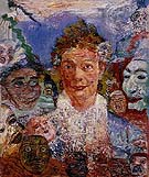 Old Woman with Masks 1889 By James Ensor