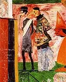 Figures in Front fo the Playbill of La Ganne d Amour By James Ensor