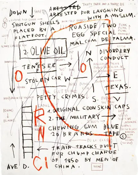 Untitled Olive Oil 1982 By Jean-Michel-Basquiat