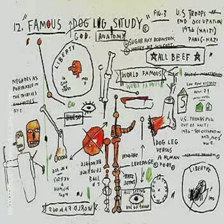 Dog Leg Study By Jean-Michel-Basquiat