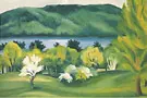 Lake George Early Moonrise, Spring 1930 By Georgia O'Keeffe
