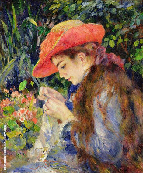 Marie Therese Durand Ruel Sewing 1882 | Oil Painting Reproduction