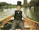 Boatman in Top Hat c1877 By Gustave Caillebotte
