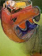 The Bird and the Cat 1949 By Hans Hofmann