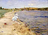 Beach Scene Morning at Canoe Place c1896 By William Merritt Chase