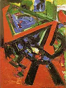 Red Flight 1953 By Hans Hofmann