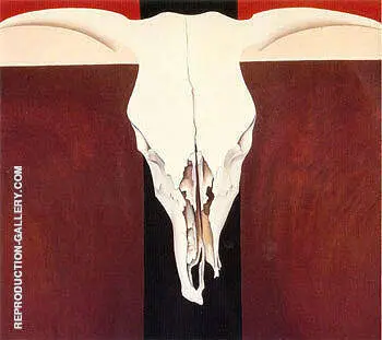 Cow's Skull on Red By Georgia O'Keeffe