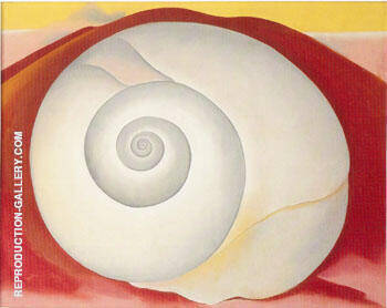 White Shell with Red by Georgia O'Keeffe | Oil Painting Reproduction