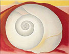 White Shell with Red By Georgia O'Keeffe
