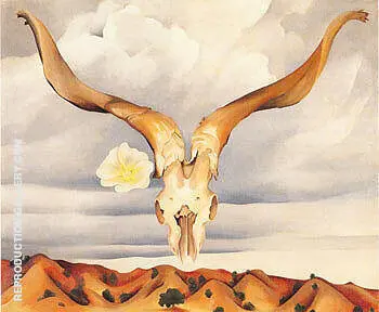 Rams Head White Hollyhock Hills1935 By Georgia O'Keeffe