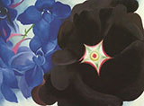 Black Flower and Blue Larkspur 1930 By Georgia O'Keeffe