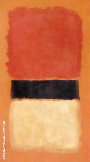 Black Stripe Orange Gold Black 1957 By Mark Rothko (Inspired By)