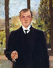 Self Portrait in Florence By Max Beckmann