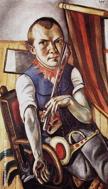 Self Portrait as Clown 1921 By Max Beckmann