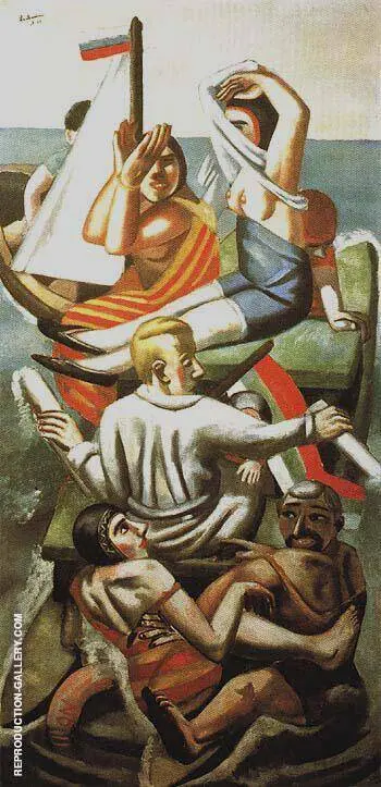 The Barque Play of Waves 1926 By Max Beckmann