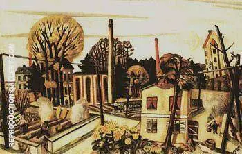Landscape near Frankfurt am Main 1922 By Max Beckmann