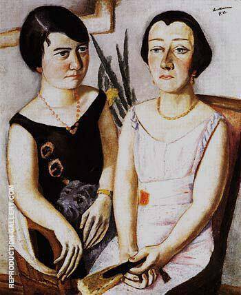 Double Portait of Frau Swarzenski and Carola Netter 1923 | Oil Painting Reproduction