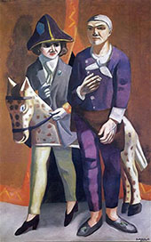 Carnival Double Portrait Max Beckmann and Quappi 1925 By Max Beckmann