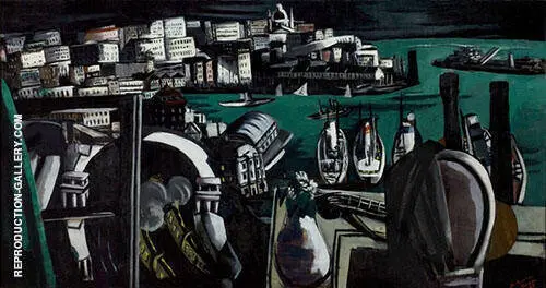 The Harbour of Genoa 1927 By Max Beckmann