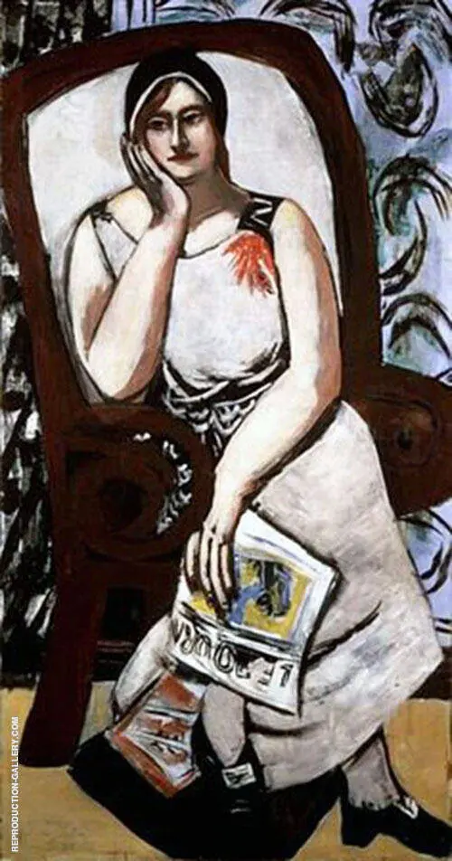 Portrait of Minna Beckmann Tube 1930 By Max Beckmann
