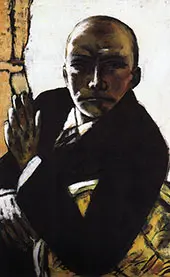 Self Portrait in Black 1944 By Max Beckmann
