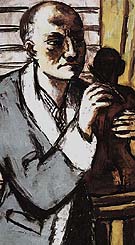 Self Portrait in Grey Robe 1941 By Max Beckmann