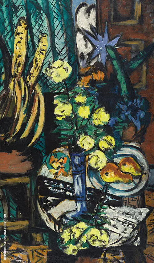 Still Life with Yellow Roses 1937 By Max Beckmann