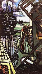 Large Laren LandScape with Windmill 1946 By Max Beckmann
