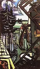 Large Laren Landscape with Windmill 1946 By Max Beckmann