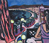 Promenade des Anglais in Nice 1947 By Max Beckmann
