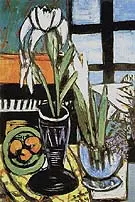 Still Life with Irises 1949 By Max Beckmann